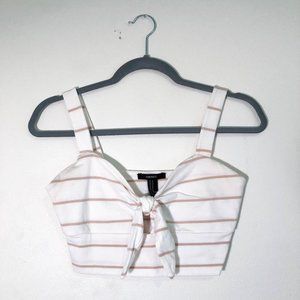 Striped Crop Top with Front Tie
